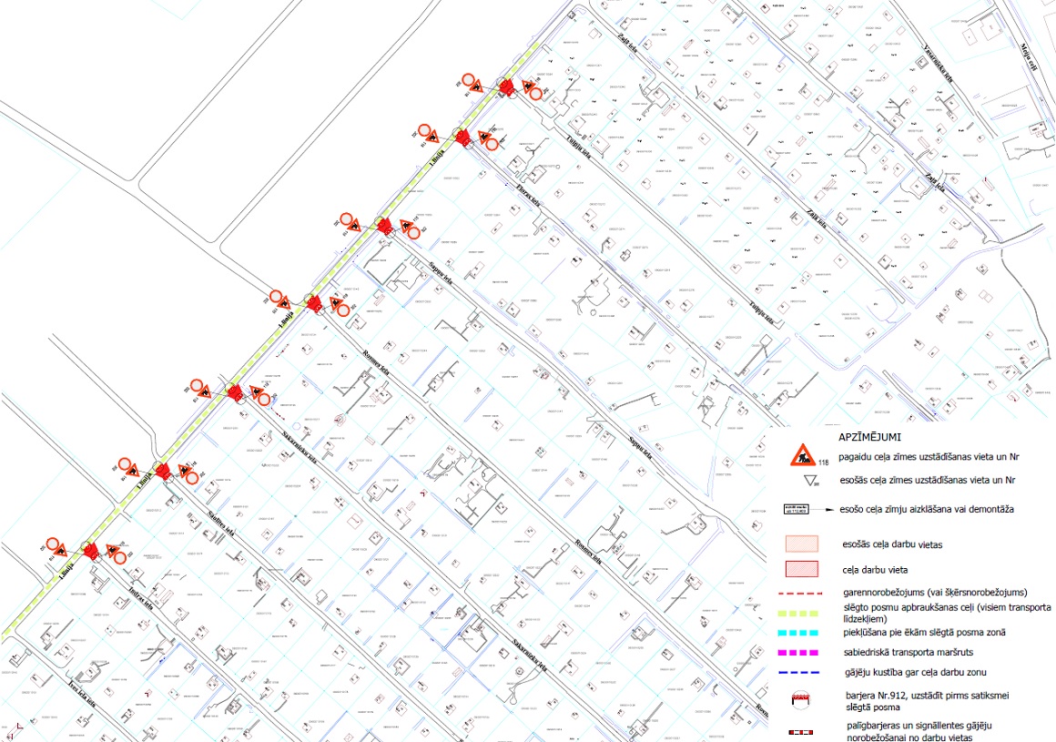 Satiksmes organizācijas shēma 1. līnijā