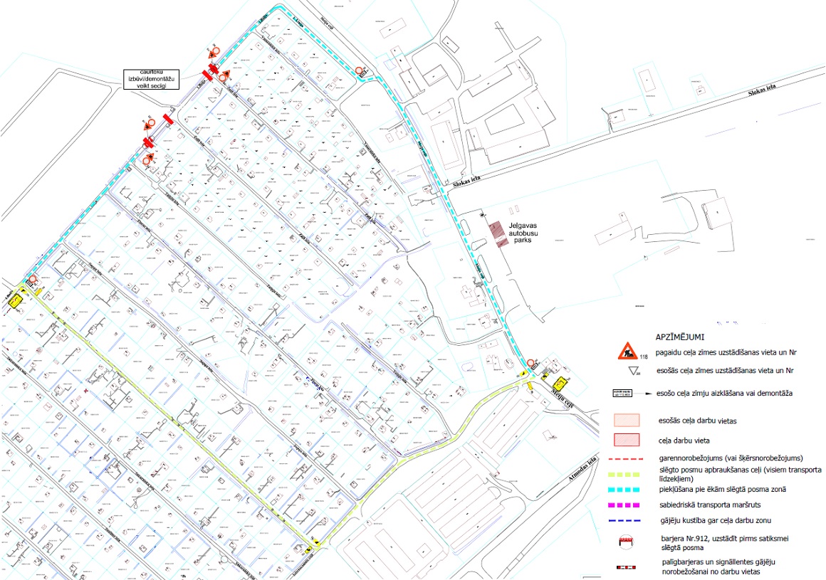 Satiksmes organizācijas shēma 1. līnijā
