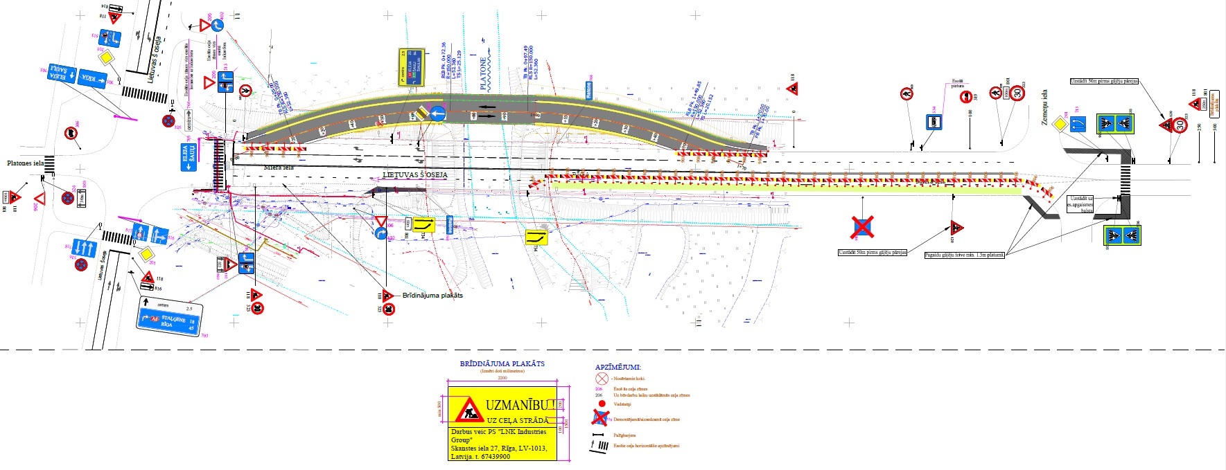Satiksmes organizācijas shēma Miera ielā