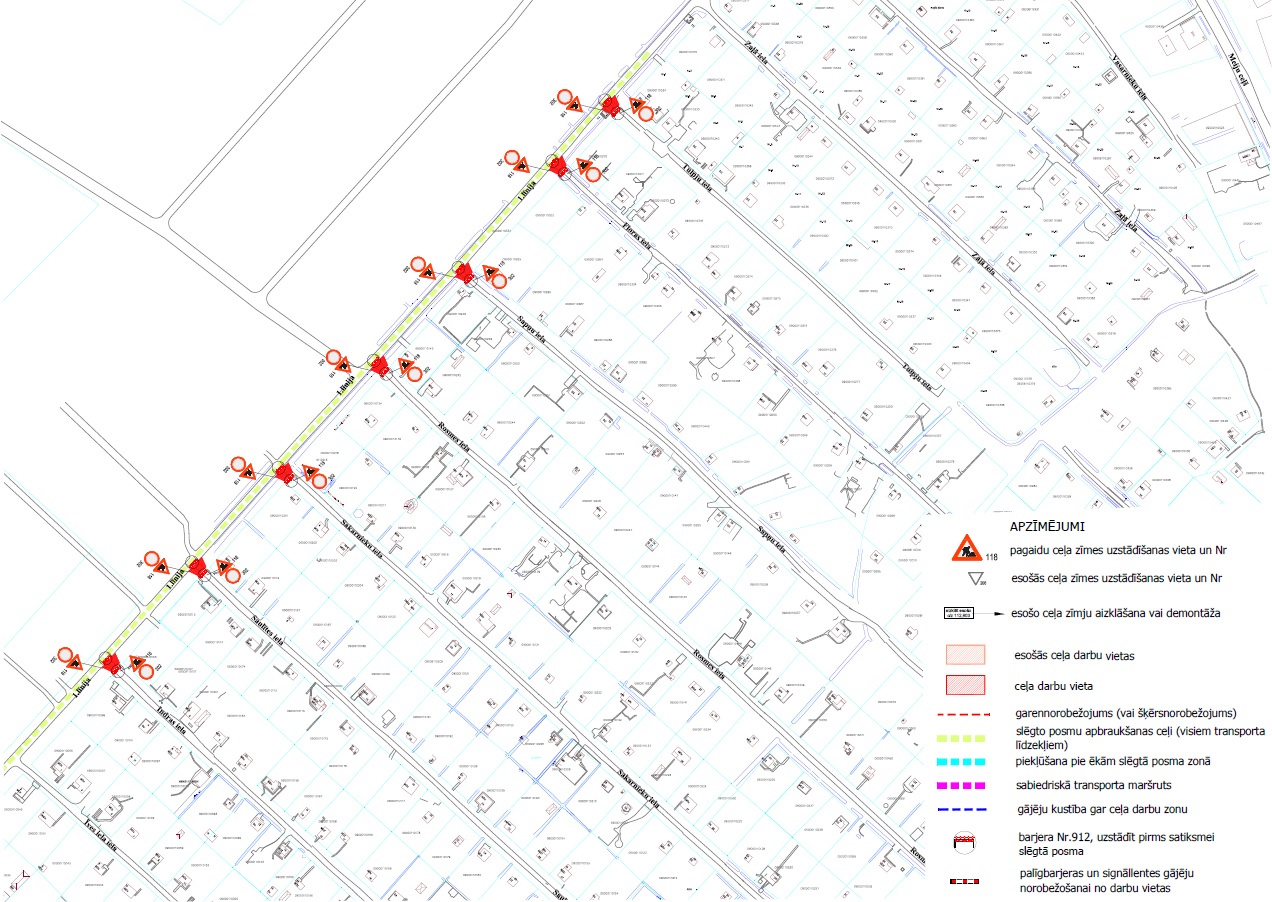 Satiksmes organizācijas shēma 1. līnijā