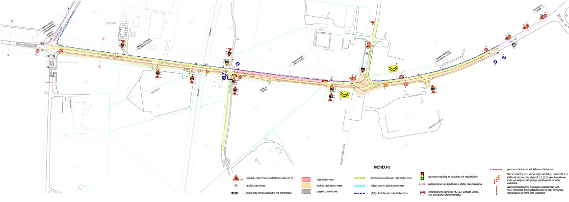 Satiksmes organizācijas shēma Loka maģistrālē