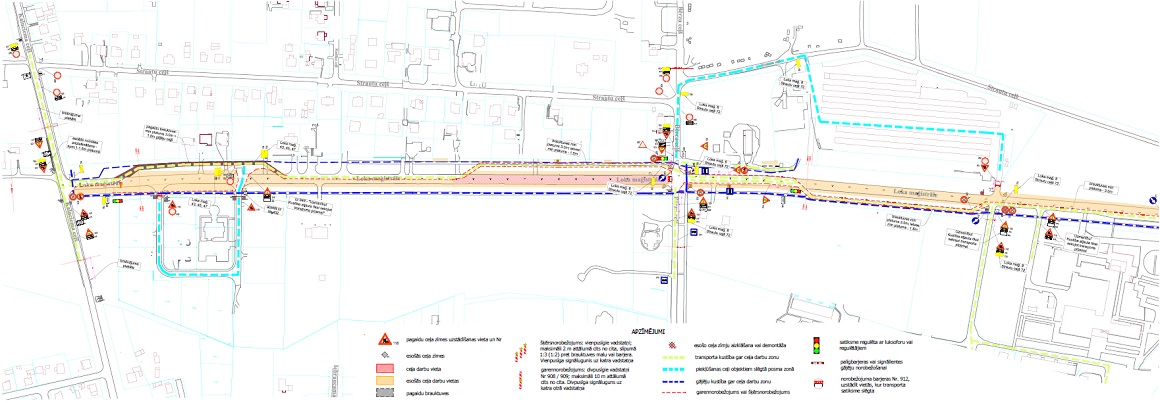 Satiksmes organizācijas shēma Loka maģistrālē