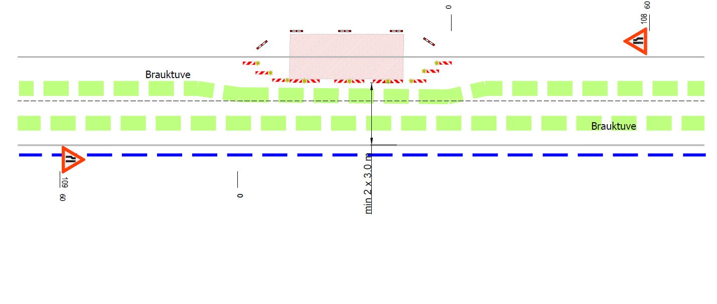 Satiksmes organizācijas shēma Garozas ielā