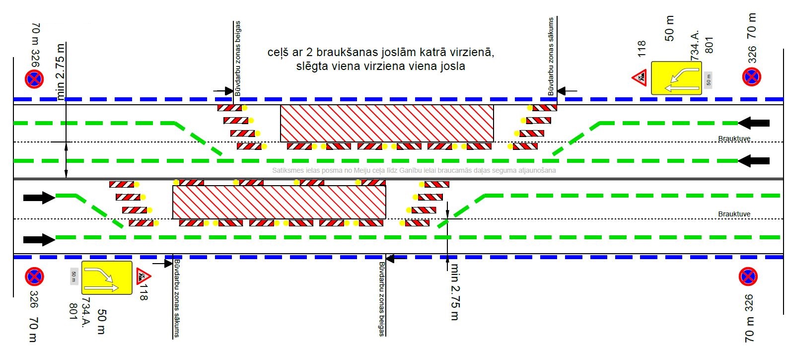 Satiksmes organizācijas shēma Satiksmes ielā