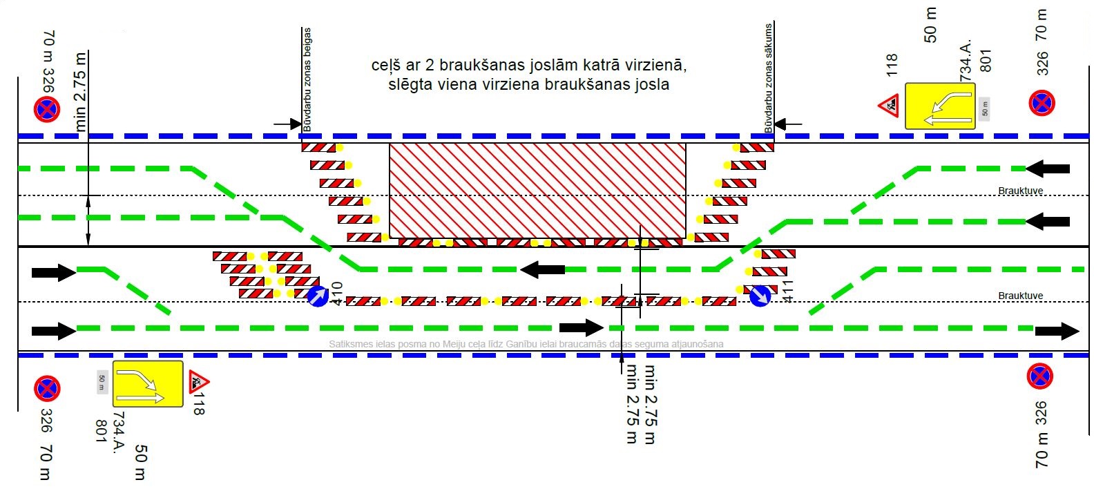 Satiksmes organizācijas shēma Satiksmes ielā