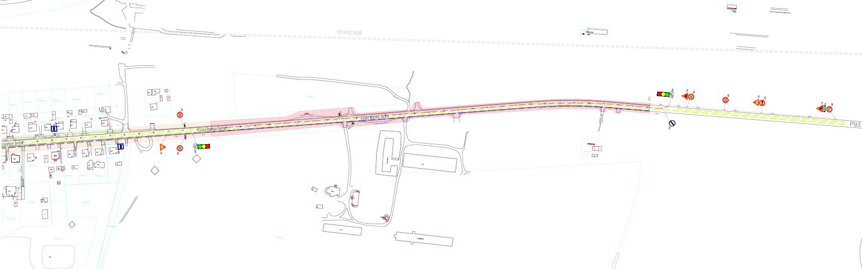Satiksmes organizācijas shēma Garozas ielā