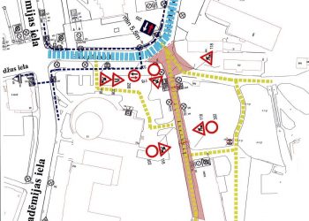 Satiksmes organizācijas shēma Elektrības ielā