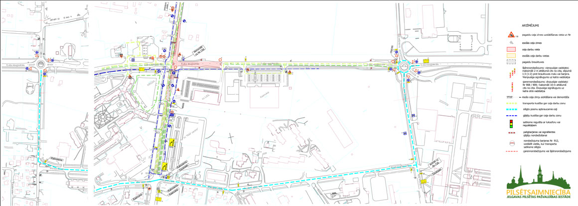 Satiksmes organizācijas shēma Loka maģistrālē