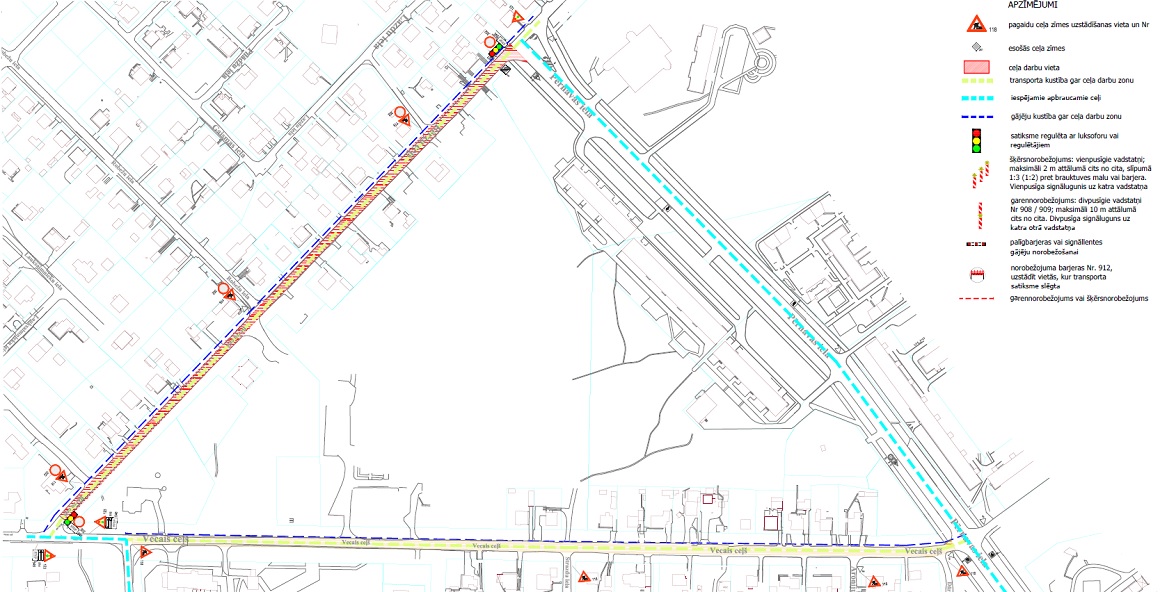 Satiksmes organizācijas shēma Loka maģistrālē