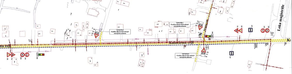 Satiksmes organizācijas shēma Kalnciema ceļā
