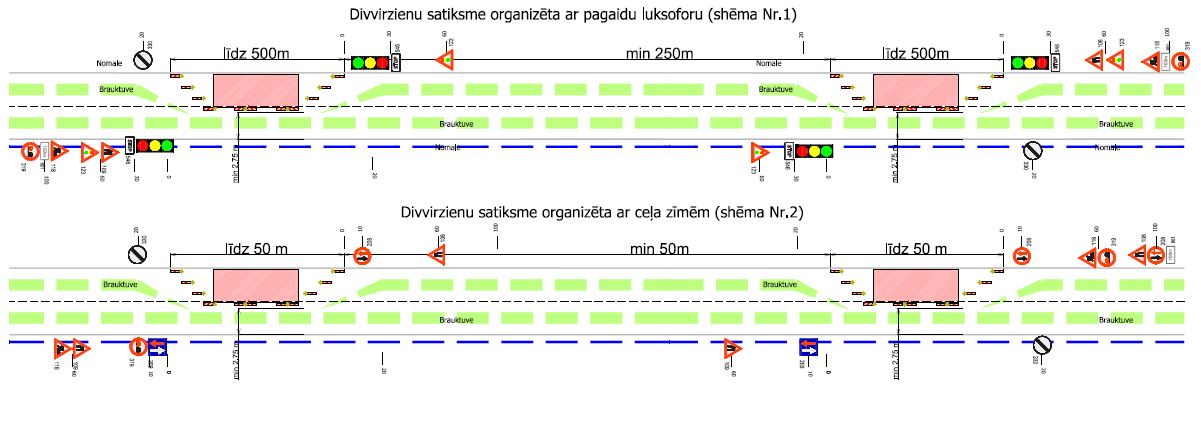 Satiksmes organizācijas shēma Tērvetes ielā