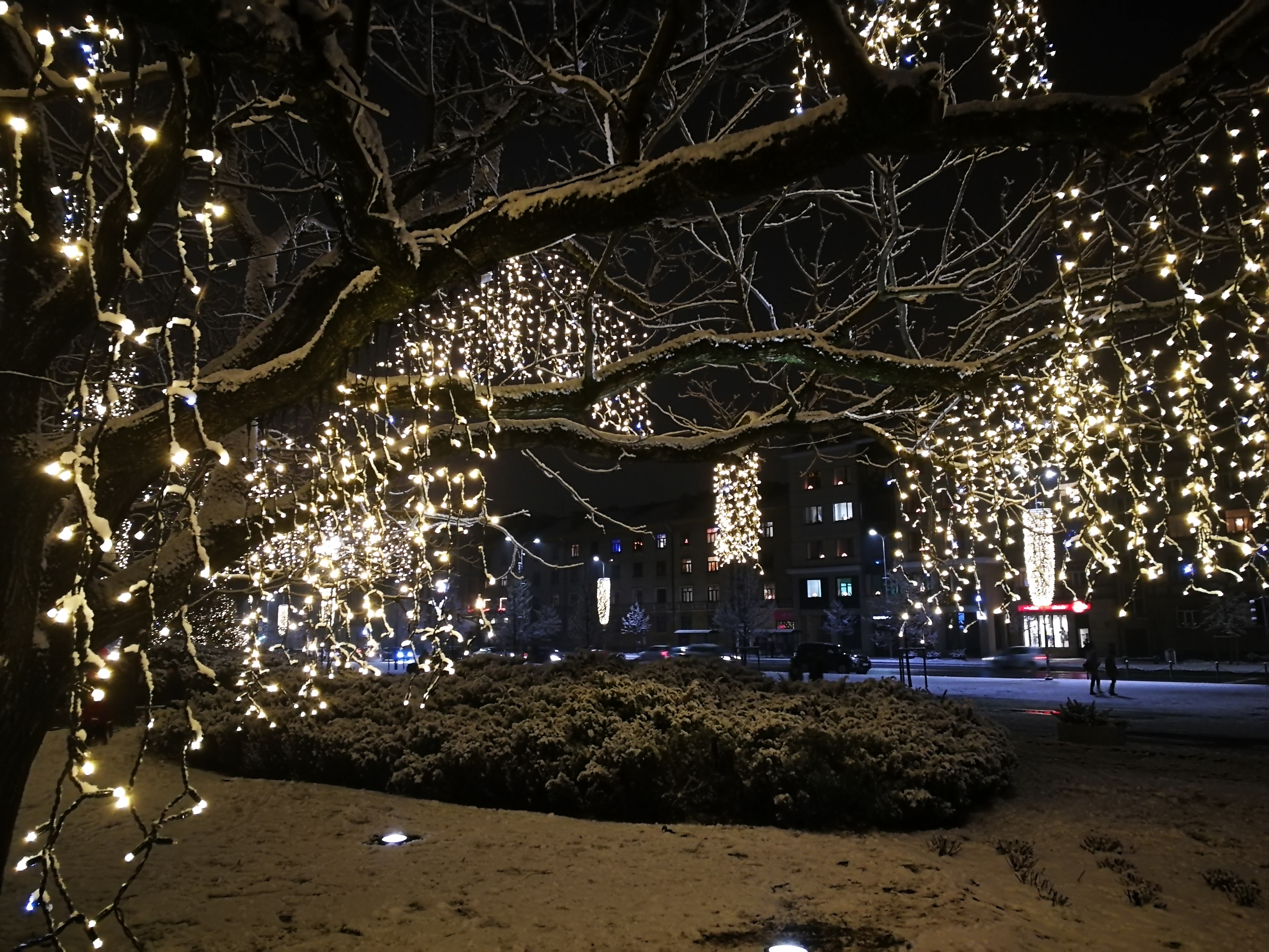 Ziemassvētku rotājumi Hercoga Jēkaba laukumā