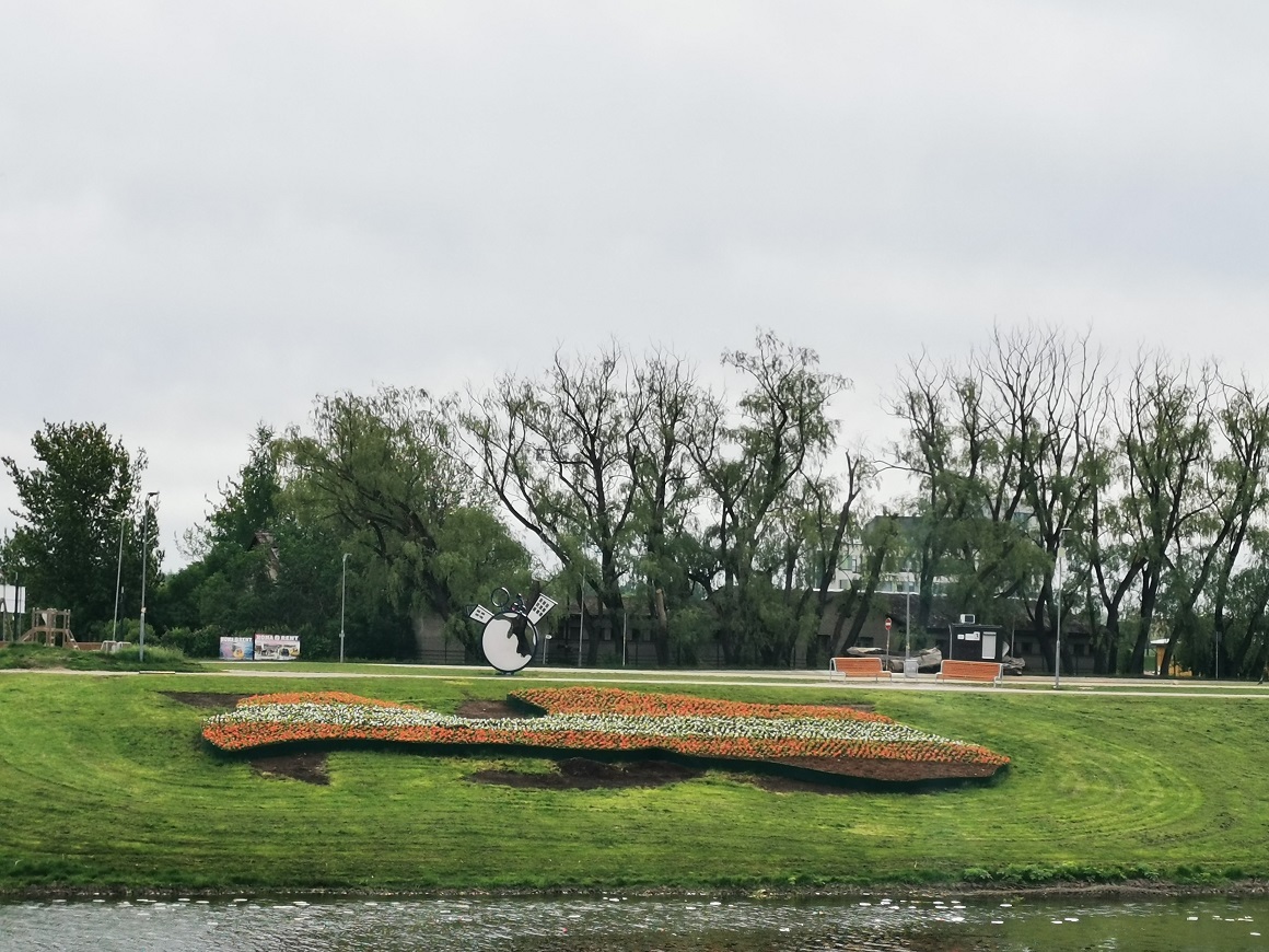 Pasta salas Driksas upes krasta nogāzes puķu dobe