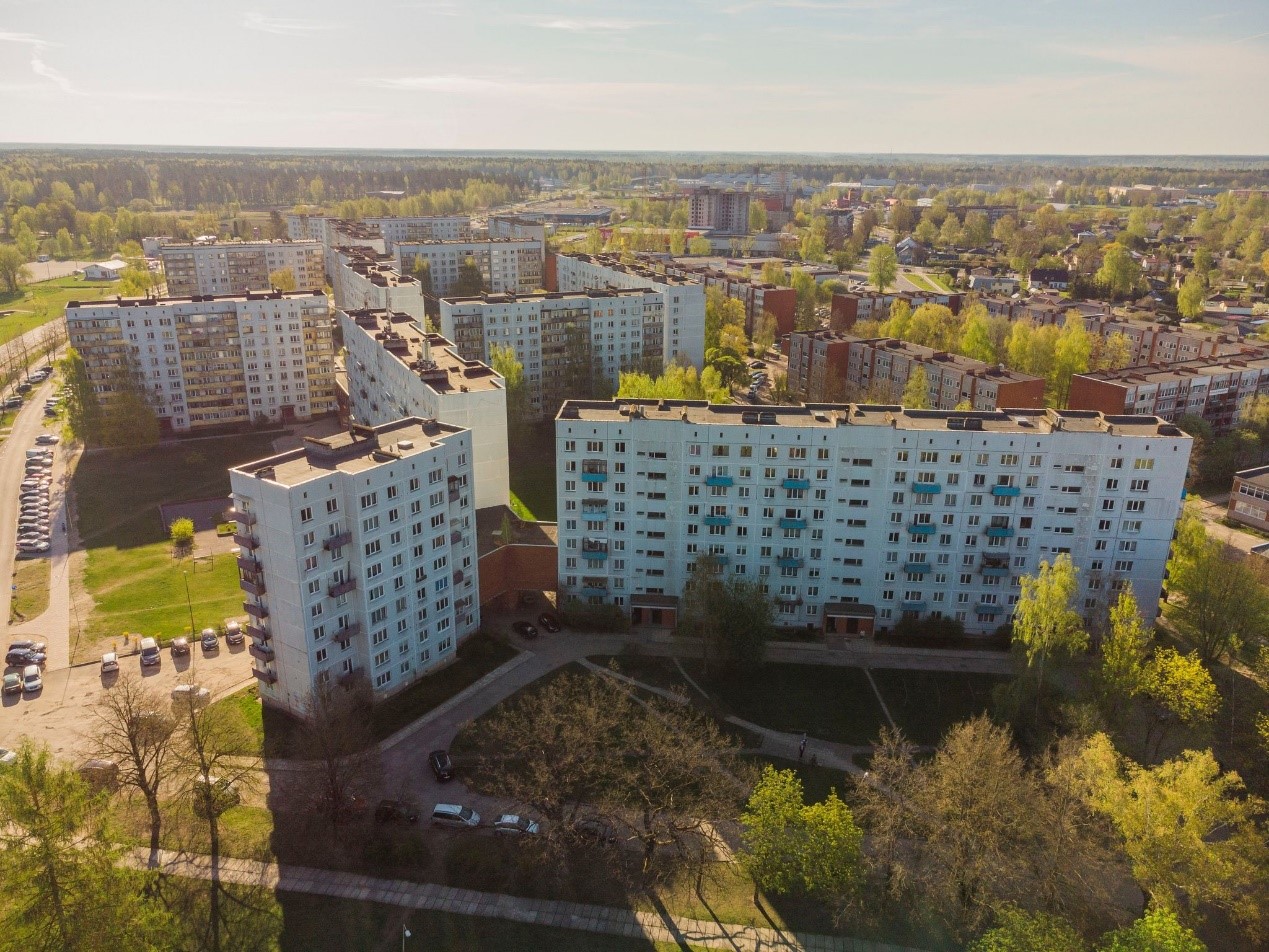 Jelgava, skats no drona lidojuma, foto: jelgava.lv