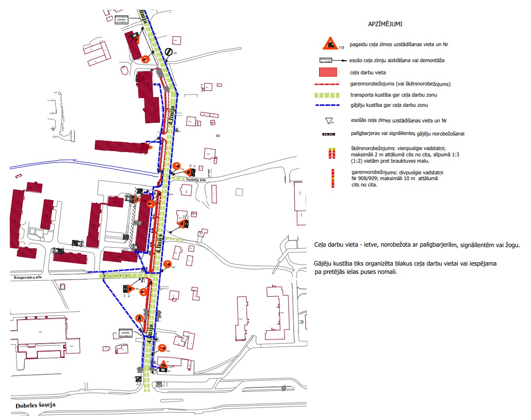 Satiksmes organizācijas shēma 4. līnijā