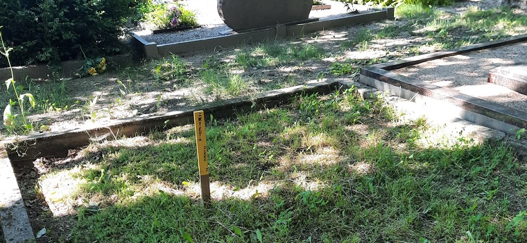 Aktēta kapavieta Jelgavas valstspilsētas kapsētās