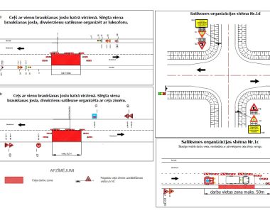 Satiksmes organizācijas shēma Aizsargu ielā