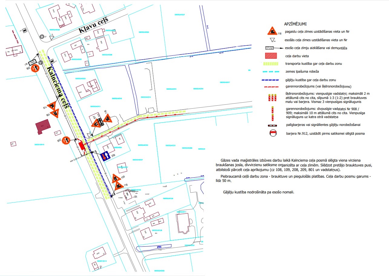 Satiksmes organizācijas shēma Kalnciema ceļā