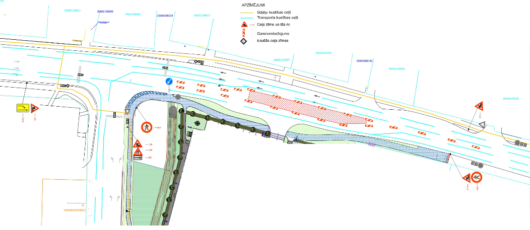 Satiksmes organizācijas shēma Dobeles šosejā