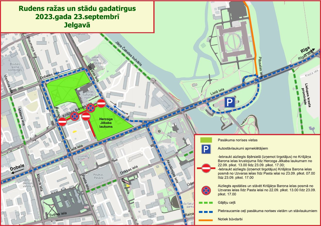 Satiksmes organizācija Rudens ražas gadatirgus laikā
