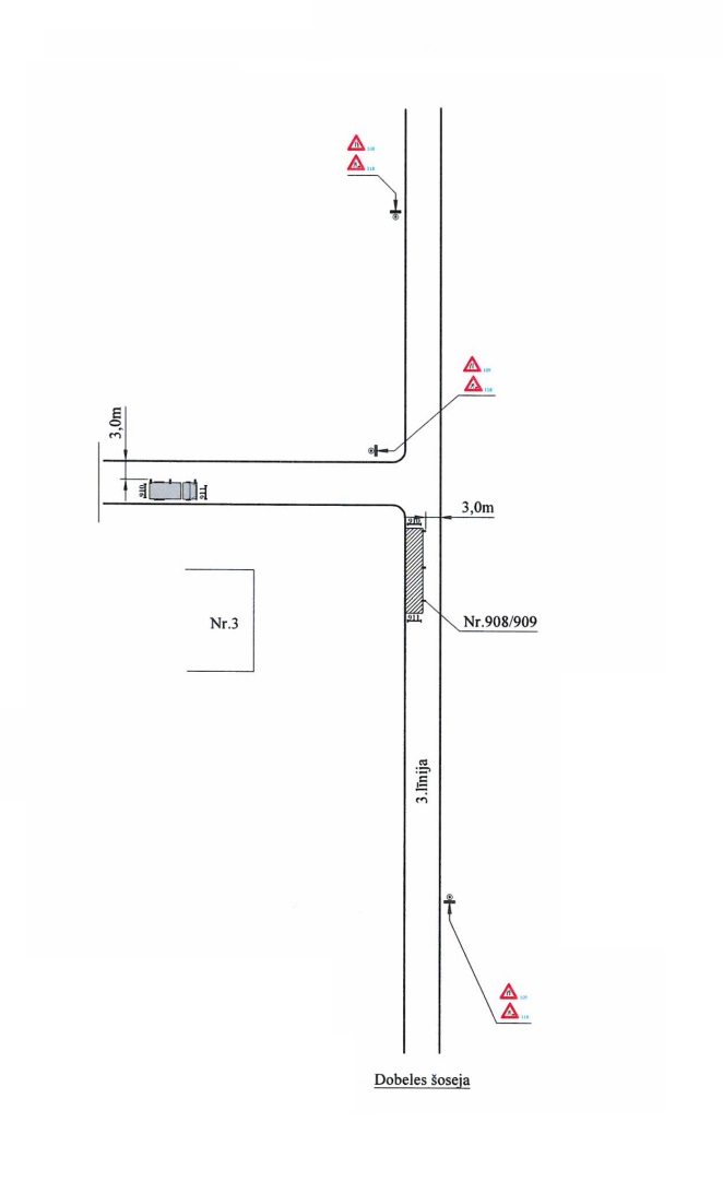 Satiksmes organizācijas shēma 3. līnijā