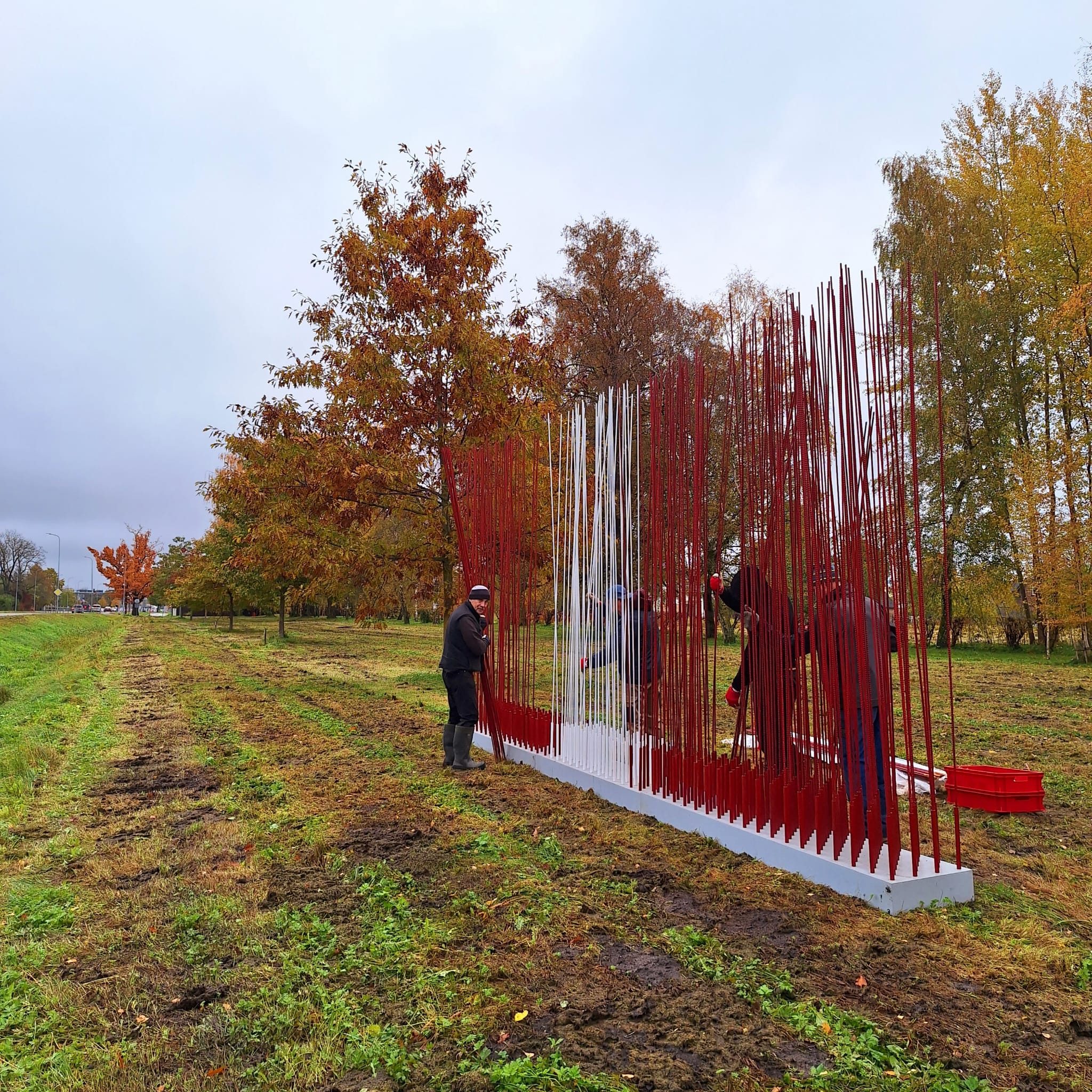 Dekoru uzstādīšana Dobeles šosejā