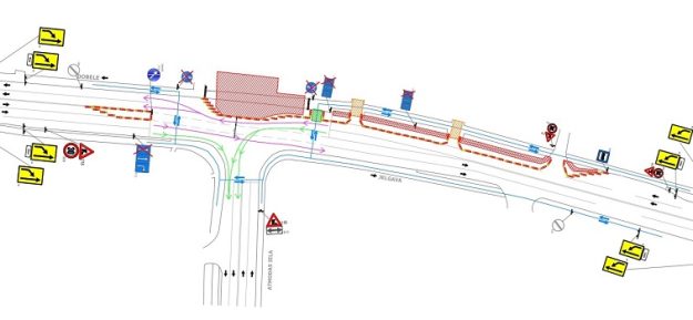 Dobeles_soseja_small Satiksmes organizācijas shēma Dobeles šosejā