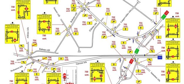 Garozas_iela_slegsana_small Satiksmes organizācijas shēma Garozas ielā