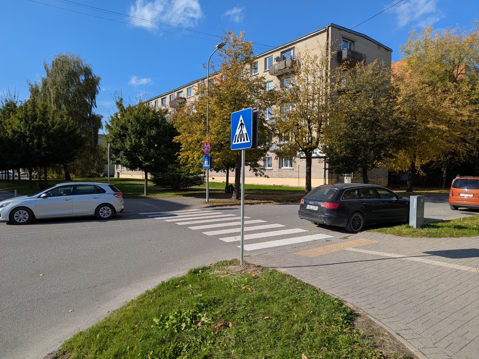 Gājēju pāreja Pētera un Mātera ielu krustojumā