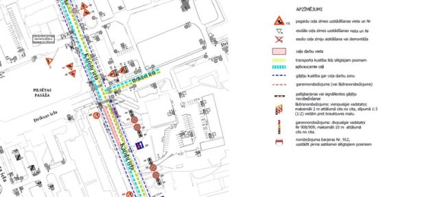 Katoļu iela_small Satiksmes organizācijas shēma Katoļu ielā