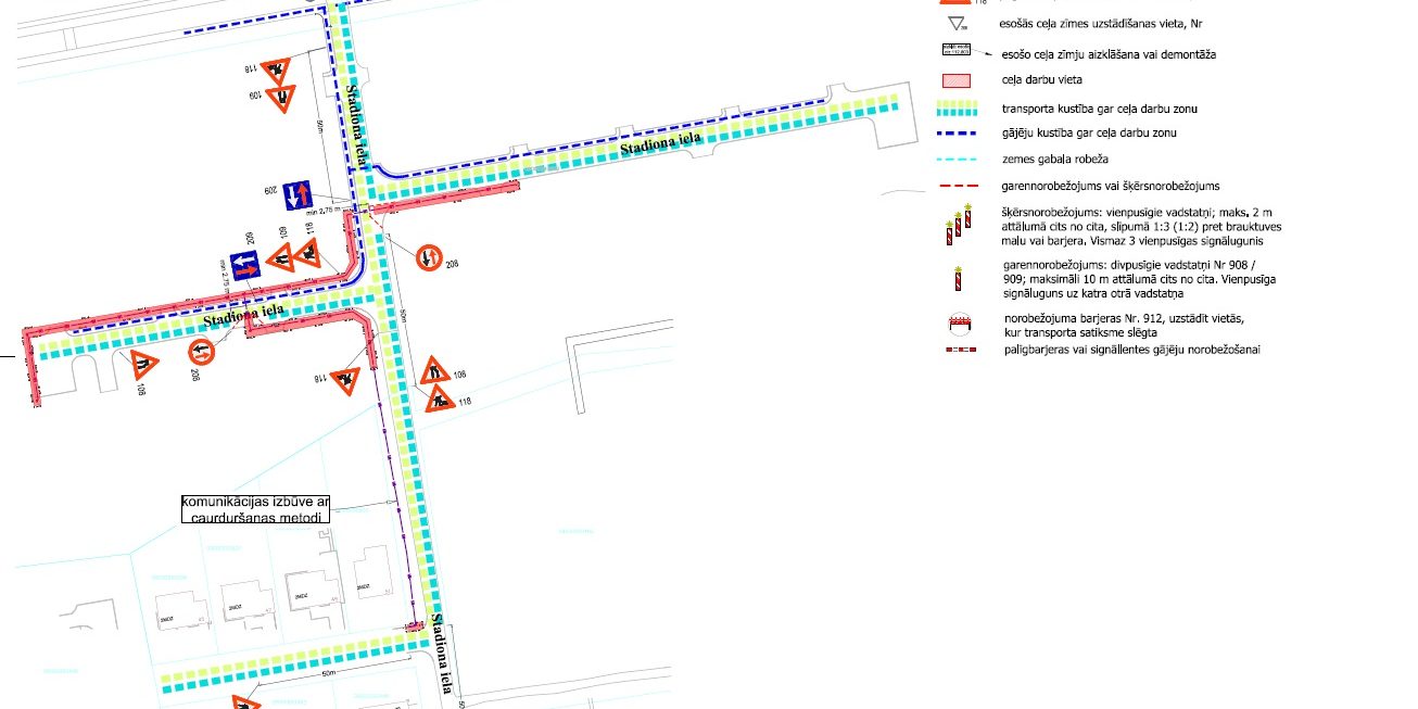 Satiksmes organizācija Stadiona ielā