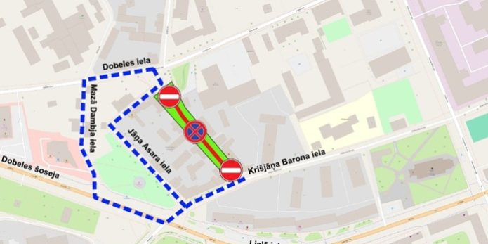 Satiksmes organizācija Vasaras saulgriežu un Zāļu tirgus pasākuma laikā Vecpilsētā
