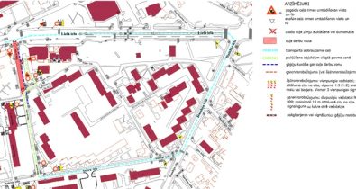 Māras_iela_small Satiksmes organizācijas shēma Māras ielā. Ceļa darbu zona Māras ielā. Satiksme organizēta ar pagaidu brīdinājuma, ātruma ierobežojuma, priekšrocības un apbraukšanas ceļa zīmēm, nodrošinot piekļuvi un gājēju kustību.