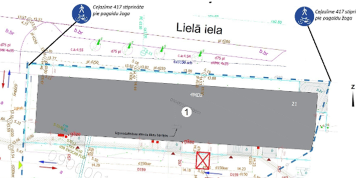 Satiksmes organizācijas shēma Lielajā ielā
