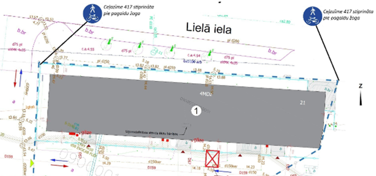 Satiksmes organizācijas shēma Lielajā ielā